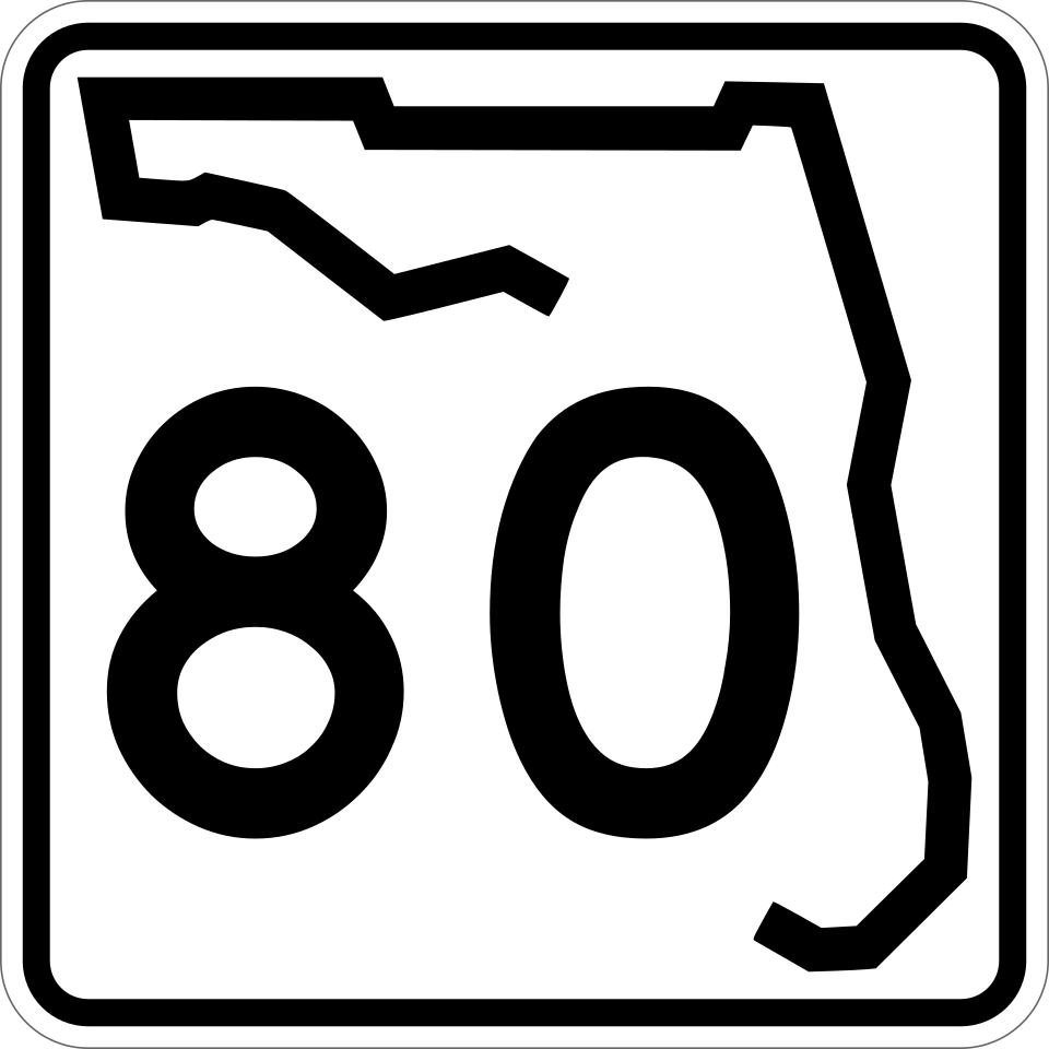 SR-80 (Palm Beach Blvd) shield