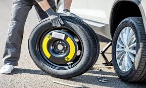 Tire Repair replacement with a spare.
